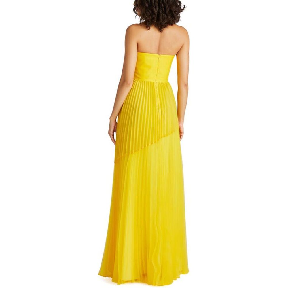 Theia Womens  Enver Pleated Strapless Gown - Picture 2 of 3